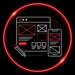 Ilustración que describe el diseño wireframes y diseño visual, que es el paso 3 del proceso cuando contratan nuestro servicio de diseño web en Huelva