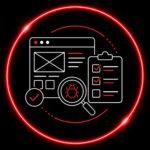 Ilustración que describe la revisión y testing, que es el paso 5 del proceso cuando contratan nuestro servicio de diseño web en Huelva
